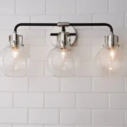 Hinley Seeded Glass Vanity Light - 3 Light