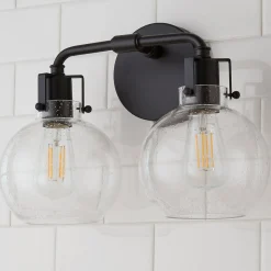 Hinley Seeded Glass Vanity Light - 2 Light