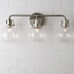 Hinley Seeded Glass Vanity Light - 3 Light