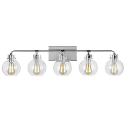 Hinley Seeded Glass Vanity Light - 5 Light