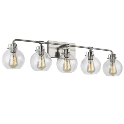 Hinley Seeded Glass Vanity Light - 5 Light
