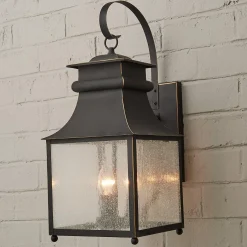 Homesteader Seeded Glass Outdoor Sconce - 3 Light