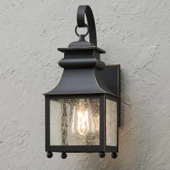Homesteader Seeded Glass Outdoor Sconce - 1 Light