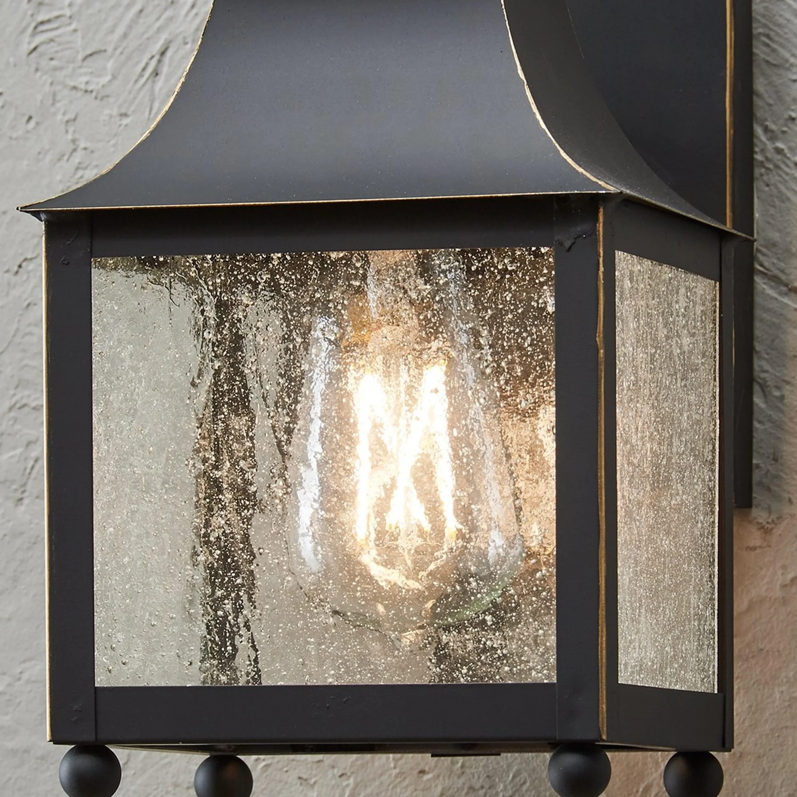 Homesteader Seeded Glass Outdoor Sconce - 1 Light