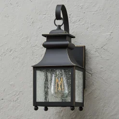 Homesteader Seeded Glass Outdoor Sconce - 1 Light