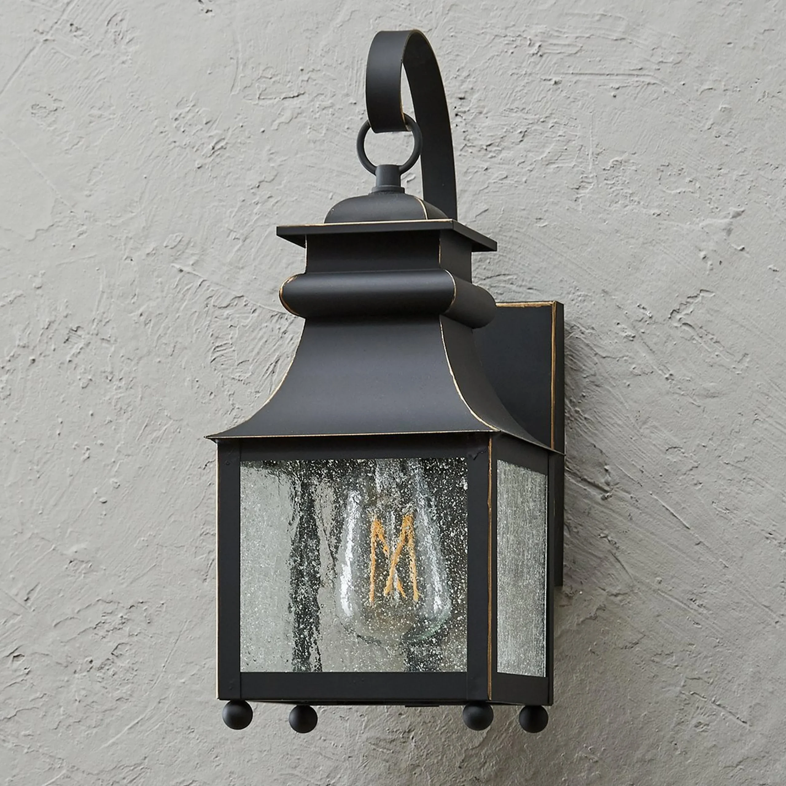 Homesteader Seeded Glass Outdoor Sconce - 1 Light