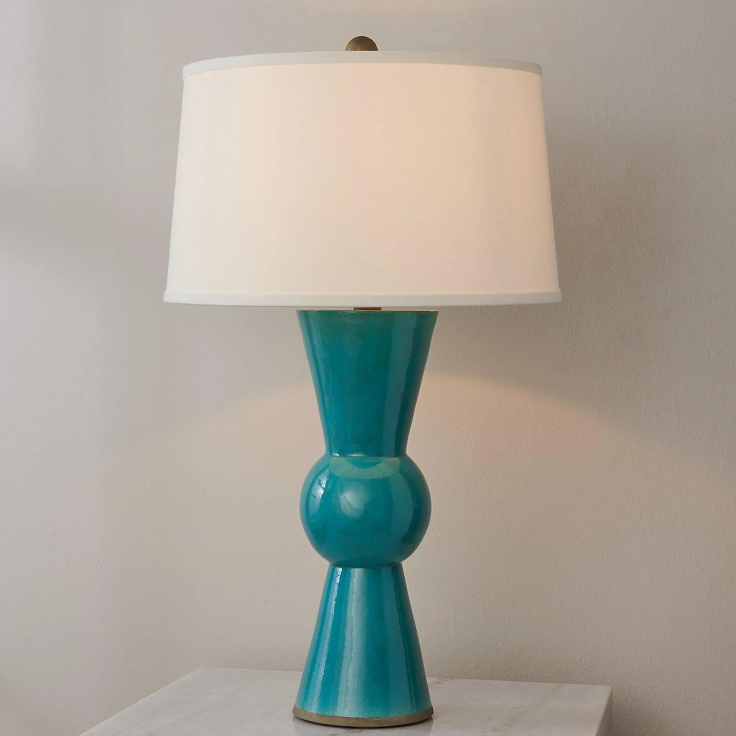 Hourglass Ceramic Table Lamp
