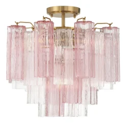 Imondo Semi-Flush Ceiling Light - Pink