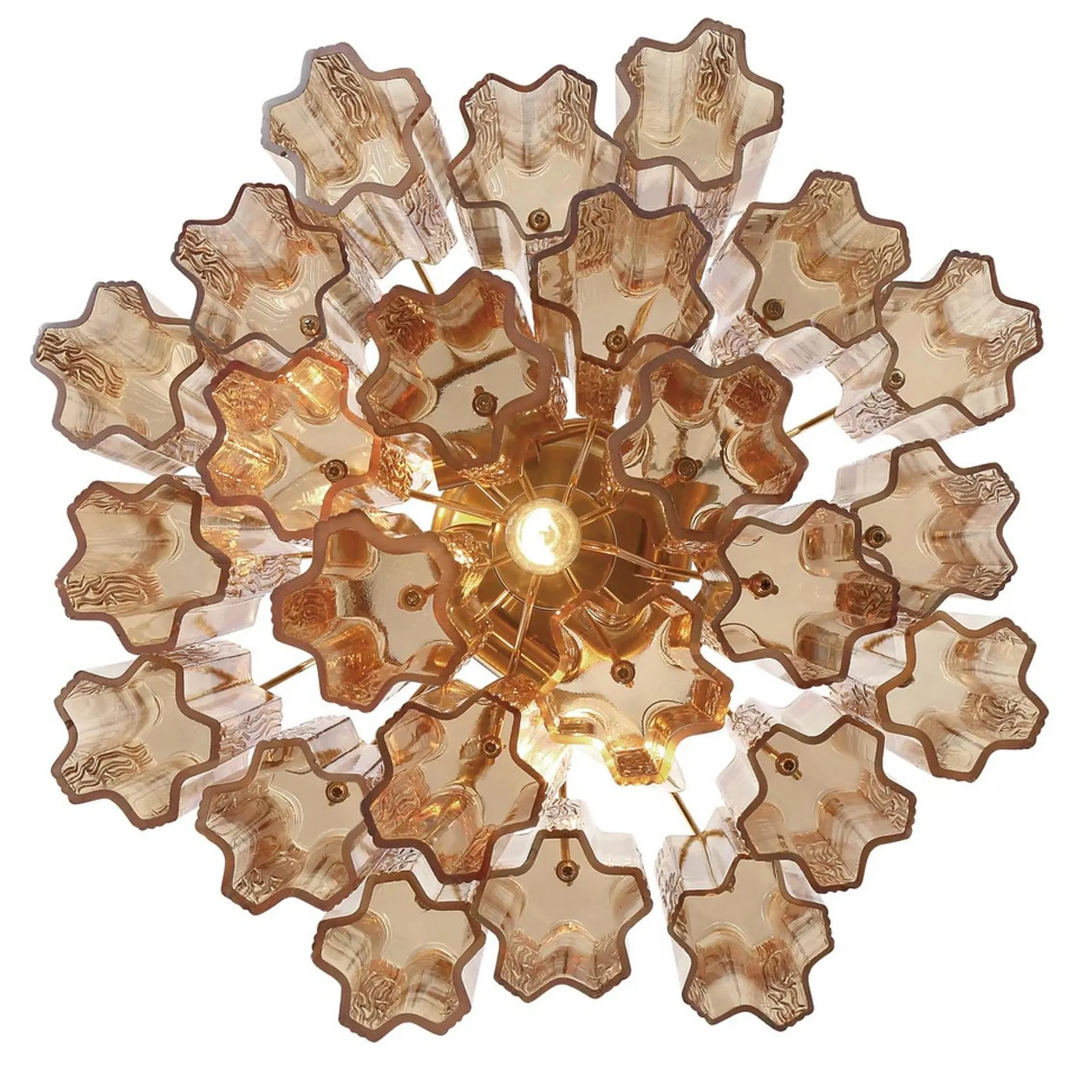 Imondo Semi-Flush Ceiling Light - Amber