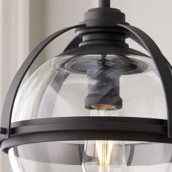 Industrial Banded Globe Pendant - Small