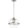 Industrial Banded Globe Pendant - Medium