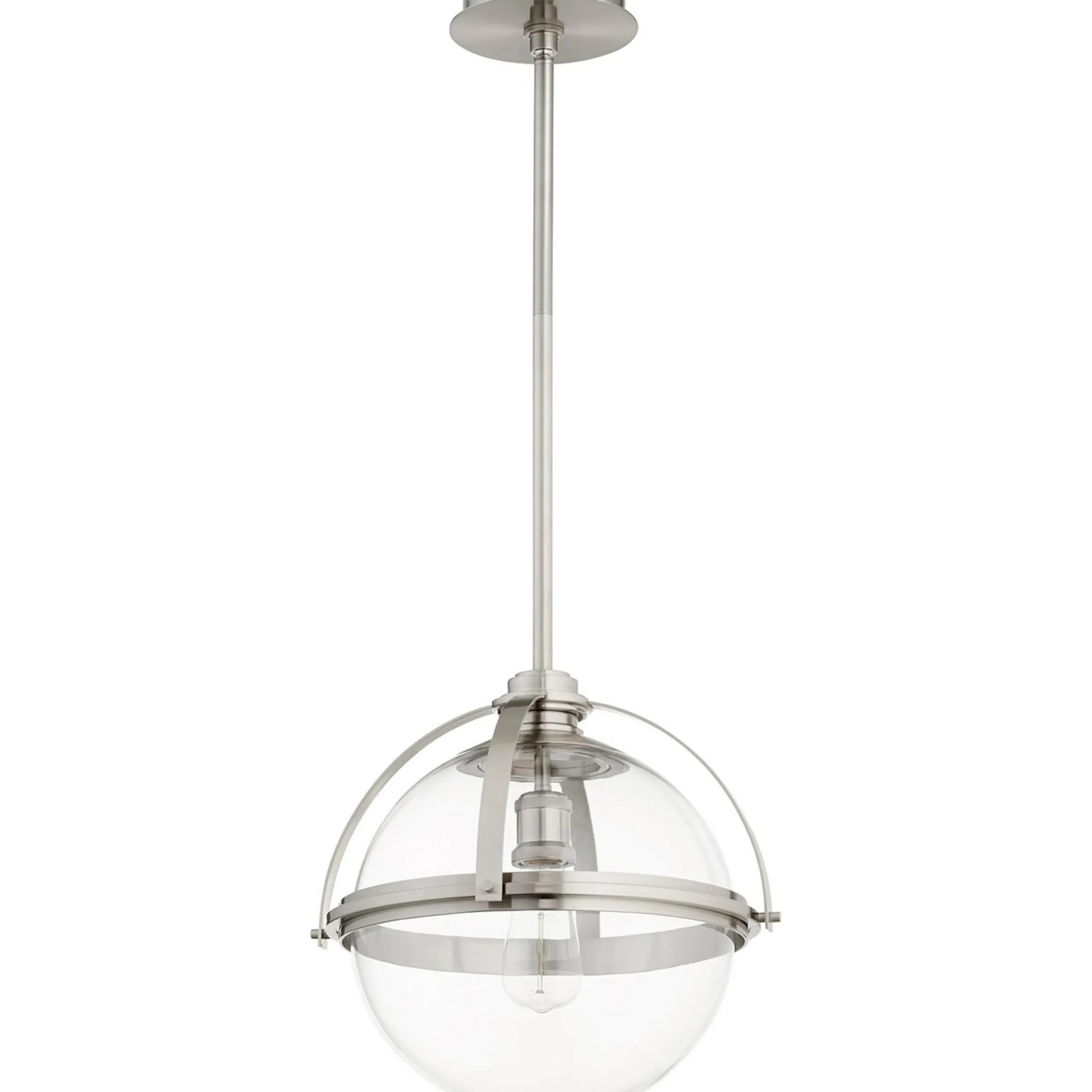 Industrial Banded Globe Pendant - Medium