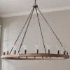 Industrial Farmhouse Ring Chandelier - 20 Light