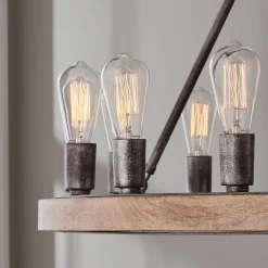 Industrial Farmhouse Ring Chandelier - 20 Light