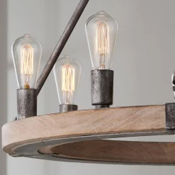 Industrial Farmhouse Ring Chandelier - 8 Light