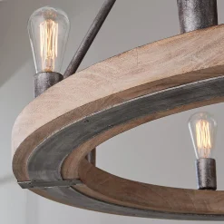 Industrial Farmhouse Ring Chandelier - 8 Light