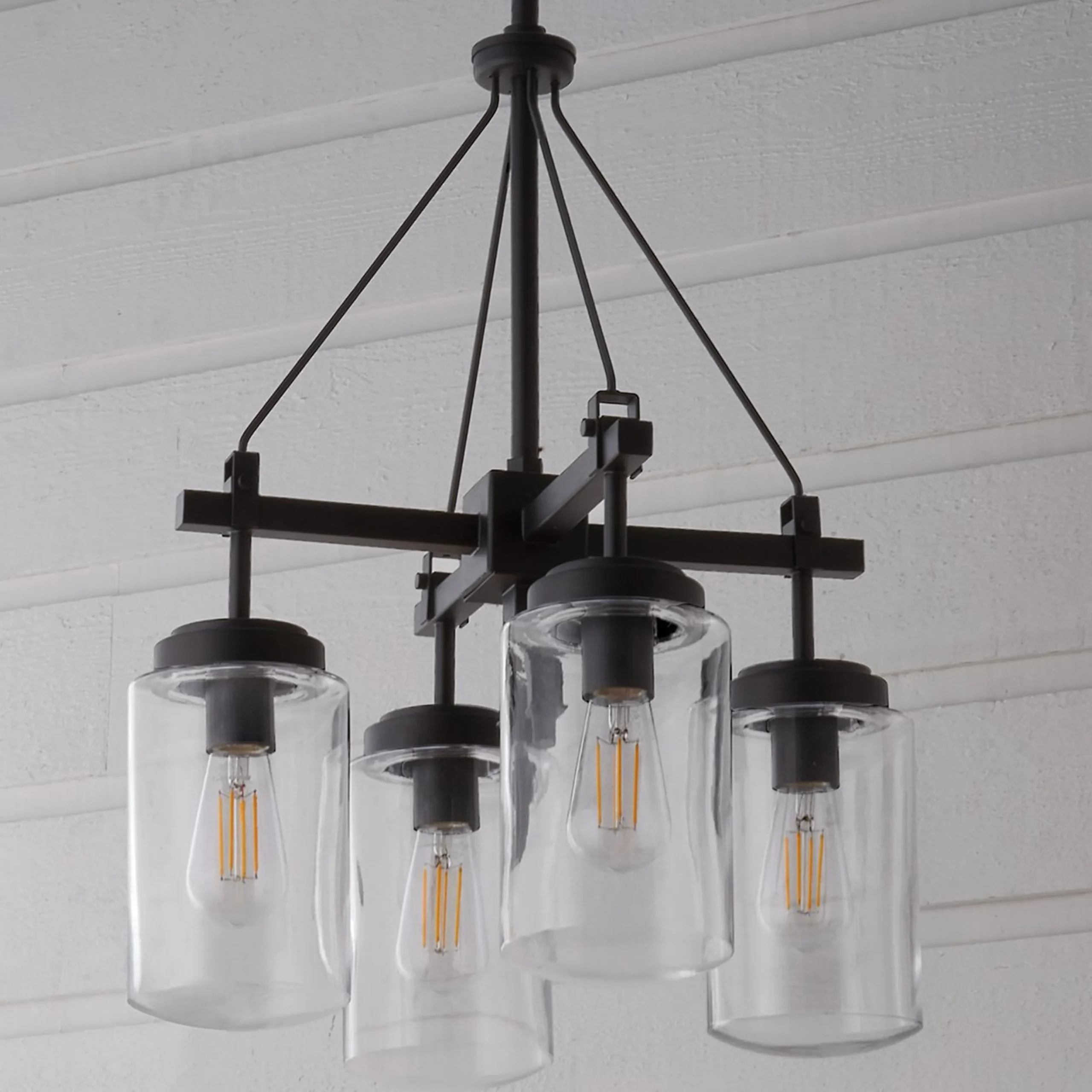 Industrial Oasis Outdoor Chandelier - 4 Light