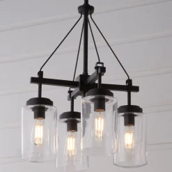 Industrial Oasis Outdoor Chandelier - 4 Light
