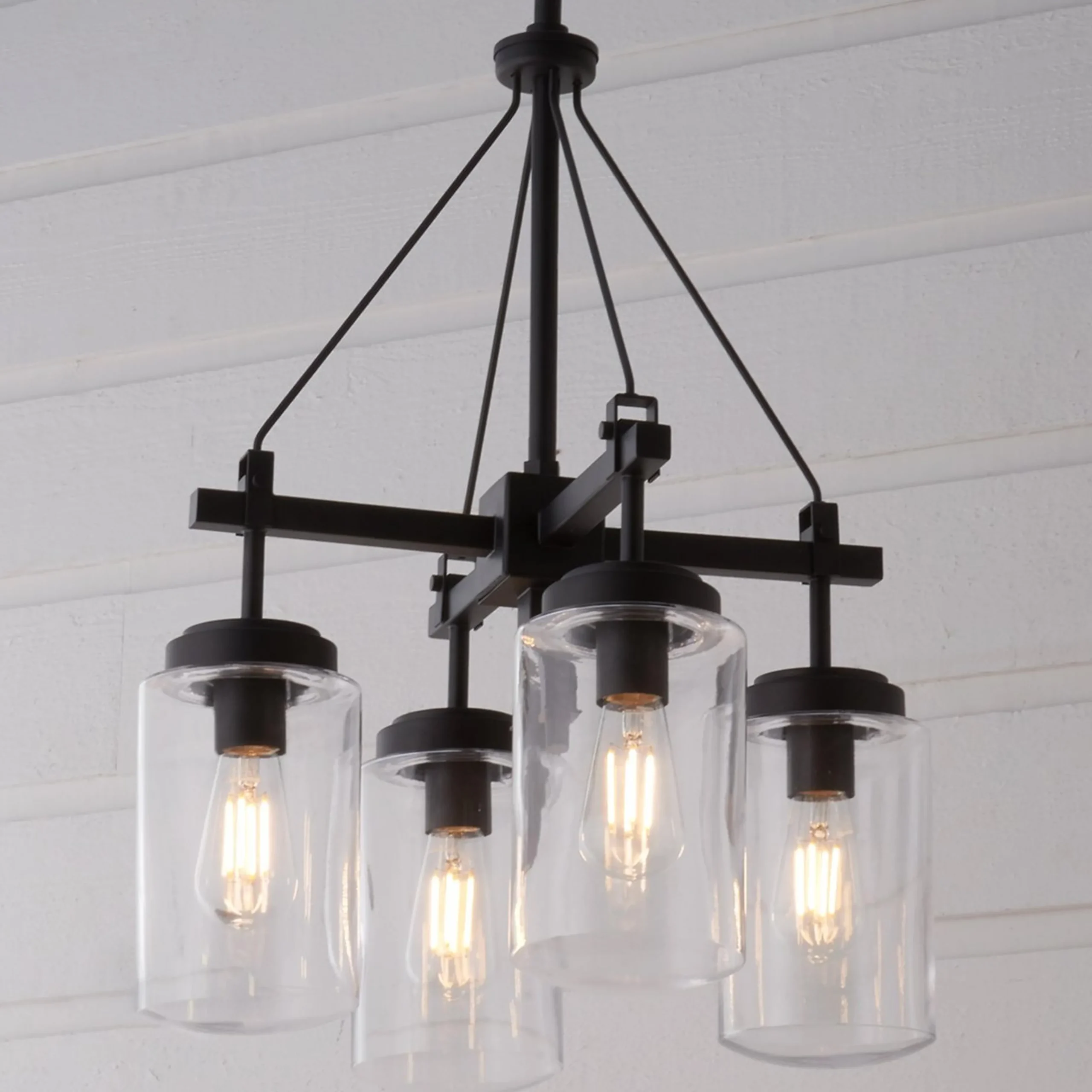 Industrial Oasis Outdoor Chandelier - 4 Light