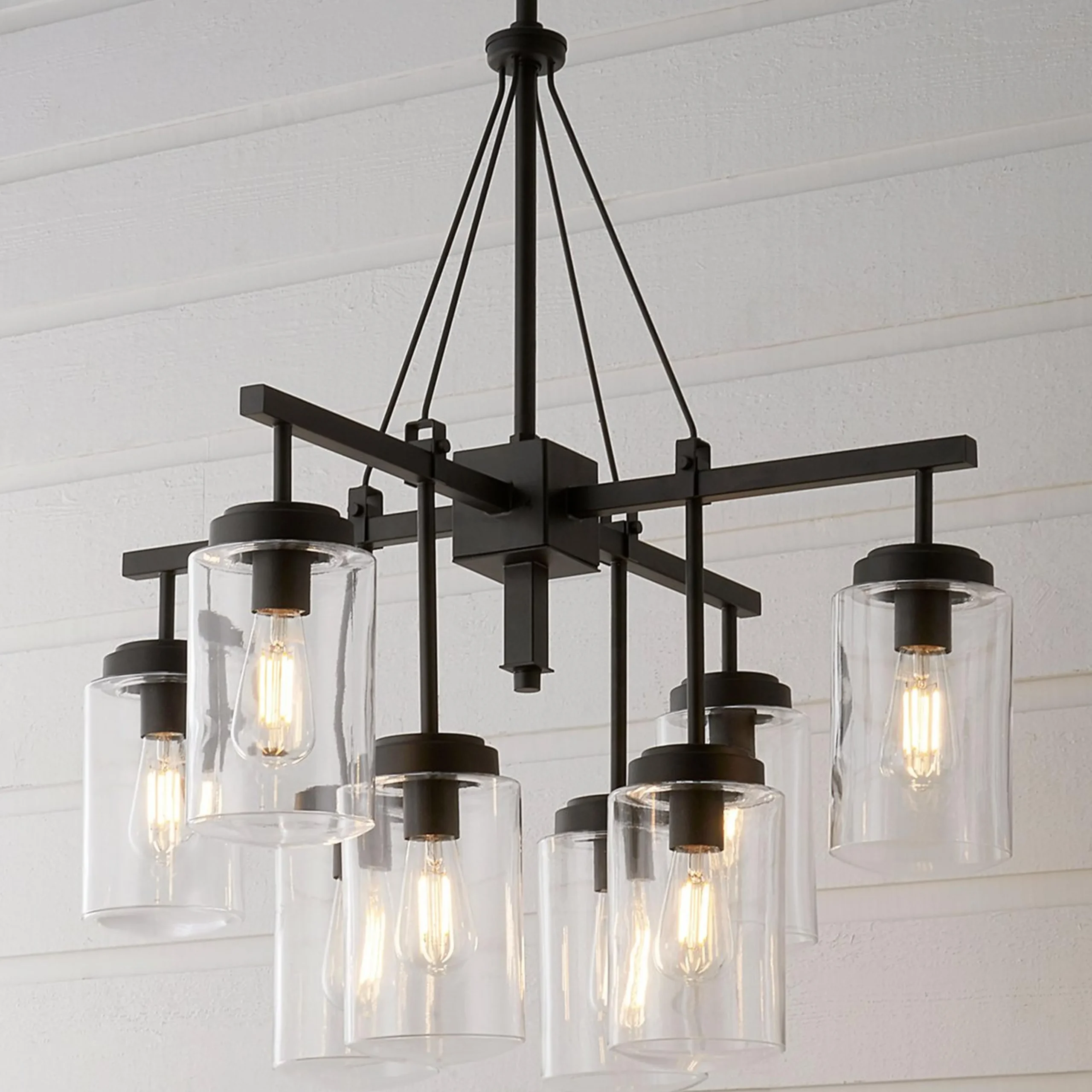 Industrial Oasis Outdoor Chandelier - 8 Light