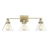 Industrial Triangle Shade Vanity Light - 3 Light