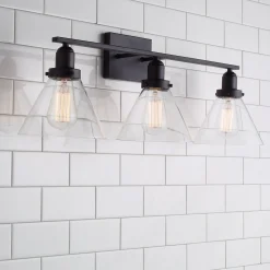 Industrial Triangle Shade Vanity Light - 3 Light