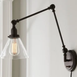 Industrial Triangle Shade Swing Arm