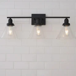 Industrial Triangle Shade Vanity Light - 3 Light