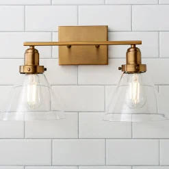 Industrial Triangle Shade Vanity Light - 2 Light