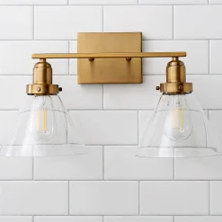 Industrial Triangle Shade Vanity Light - 2 Light