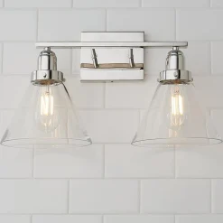 Industrial Triangle Shade Vanity Light - 2 Light