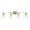 Industrial Triangle Shade Vanity Light - 4 Light