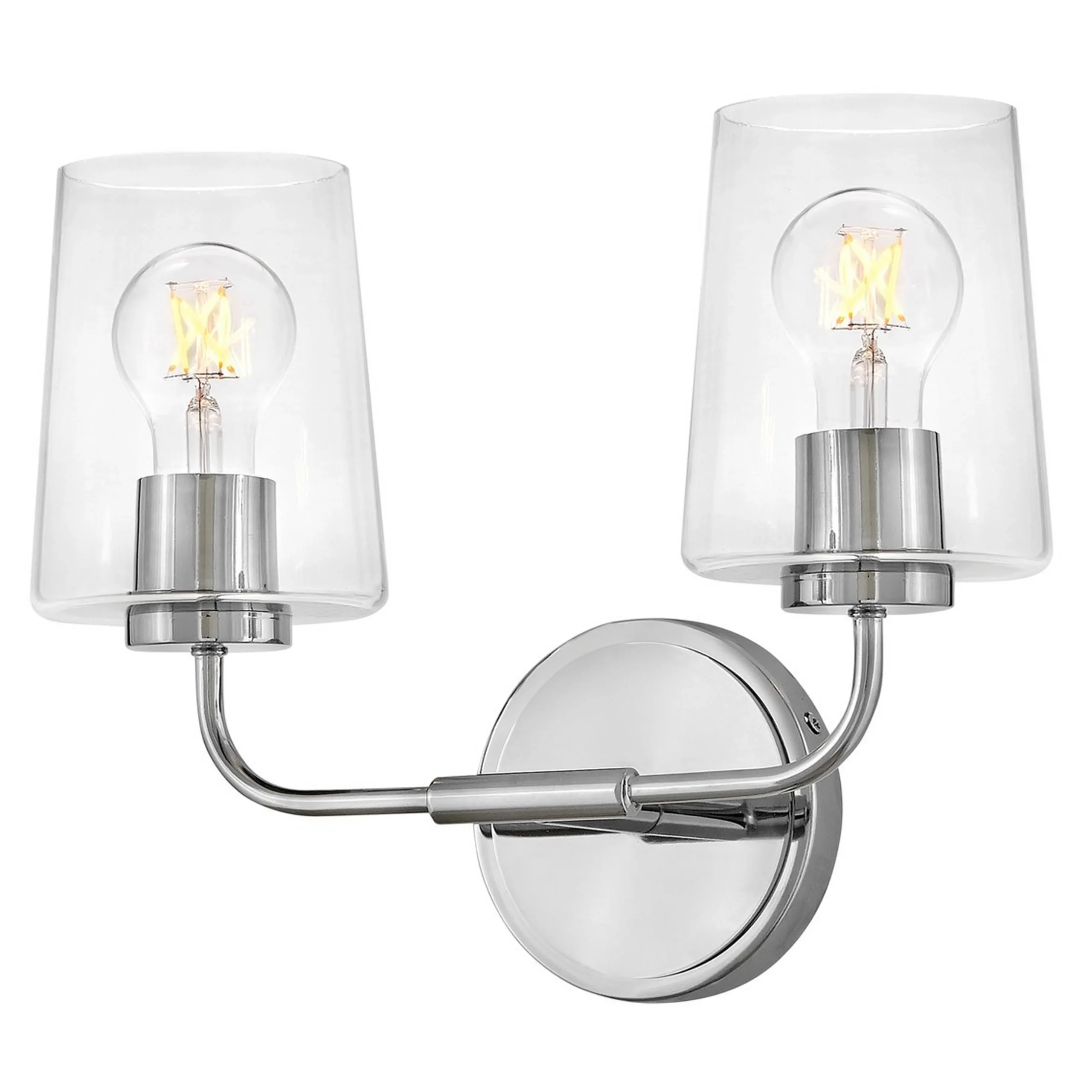Jeida Clear Glass Vanity Light - 2 Light