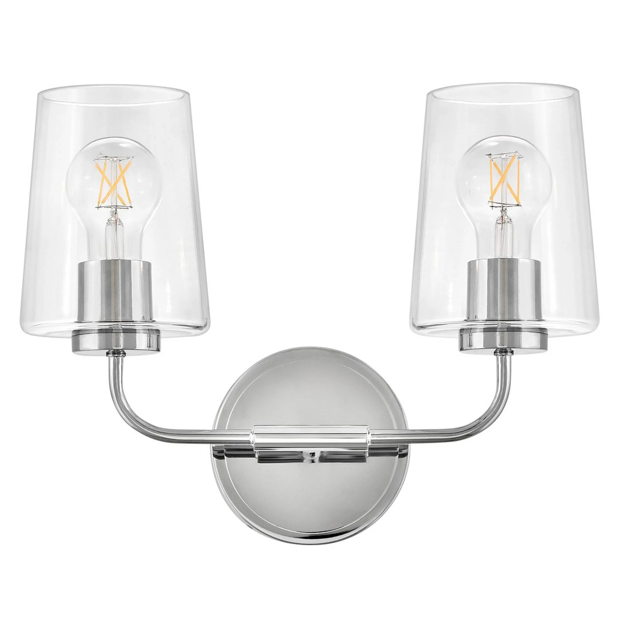 Jeida Clear Glass Vanity Light - 2 Light