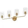 Jeida Clear Glass Vanity Light - 4 Light