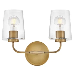 Jeida Clear Glass Vanity Light - 2 Light