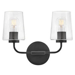 Jeida Clear Glass Vanity Light - 2 Light