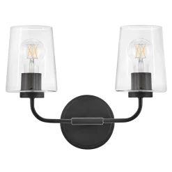 Jeida Clear Glass Vanity Light - 2 Light