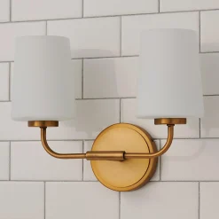 Jeida Opal Glass Vanity Light - 2 Light