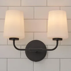 Jeida Opal Glass Vanity Light - 2 Light