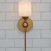 Jerdora Opal Glass Bath Sconce