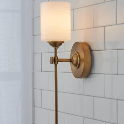 Jerdora Opal Glass Bath Sconce