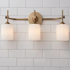 Jerdora Opal Glass Vanity Light - 3 Light