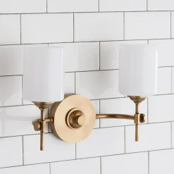 Jerdora Opal Glass Vanity Light - 2 Light