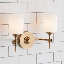 Jerdora Opal Glass Vanity Light - 2 Light