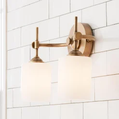 Jerdora Opal Glass Vanity Light - 2 Light