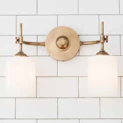 Jerdora Opal Glass Vanity Light - 2 Light