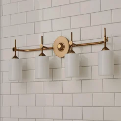 Jerdora Opal Glass Vanity Light - 4 Light