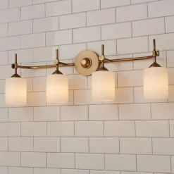 Jerdora Opal Glass Vanity Light - 4 Light