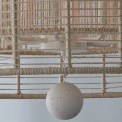 Jute Veil Chandelier - 8 Light